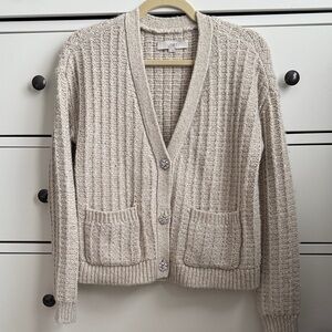 LOFT Beige Textured Cardigan